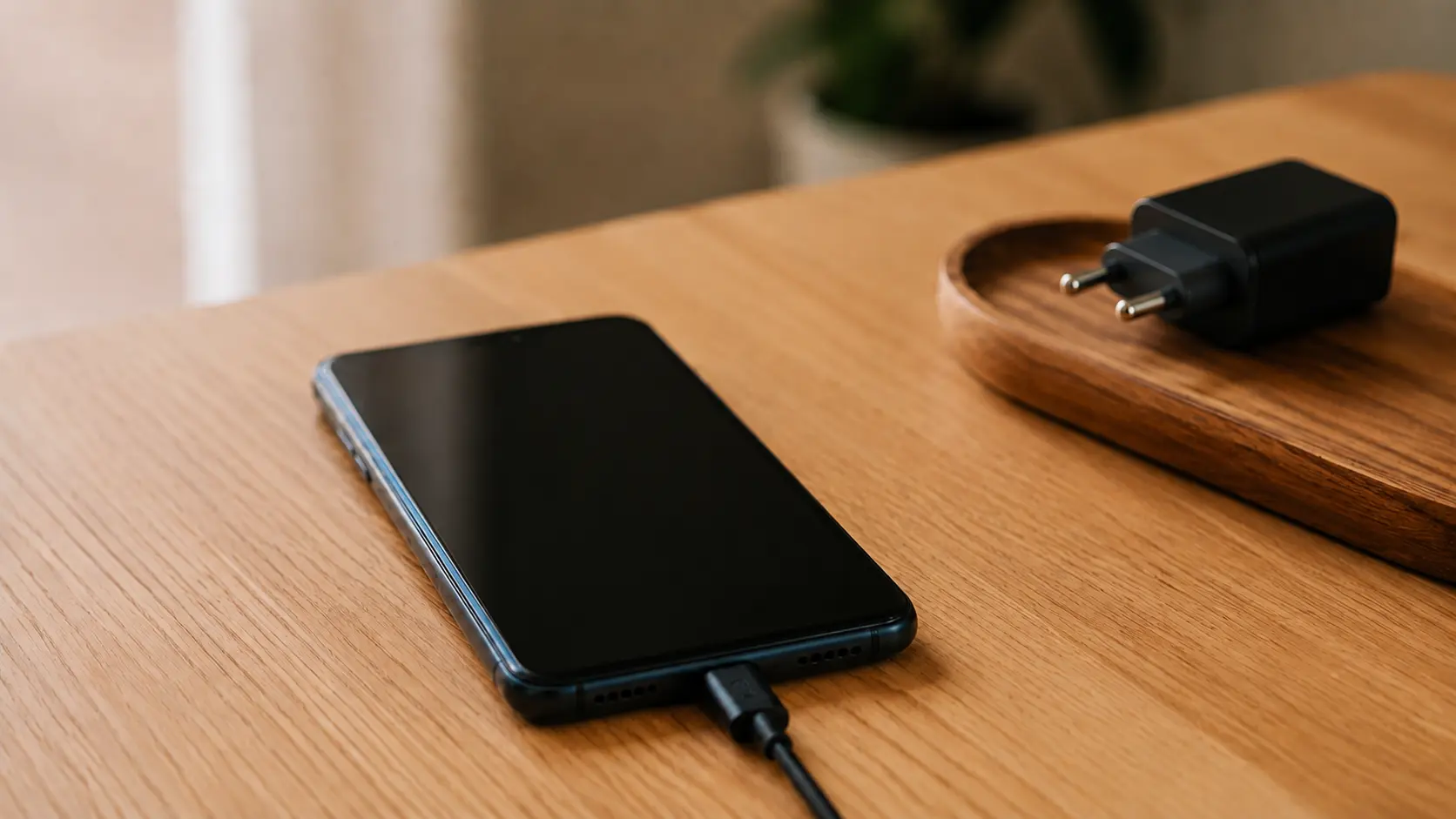 Telefon koji se ne puni priključen na USB-C punjač