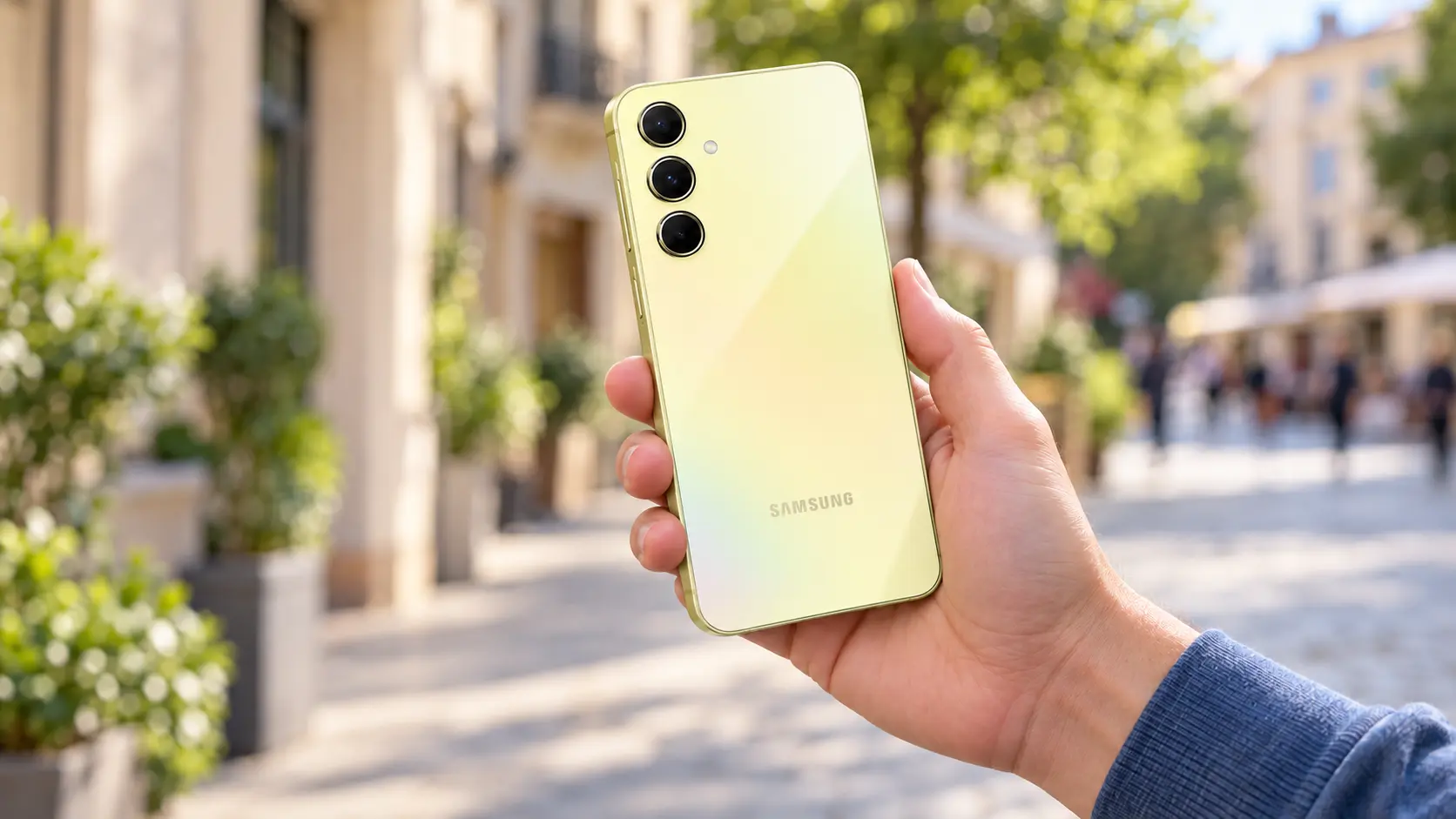 Samsung Galaxy A55 u ruci vlasnika pre prodaje i otkupa